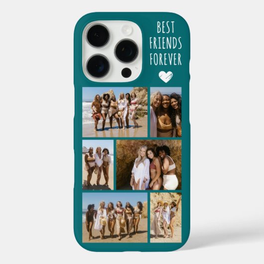 ベストフレンド6枚写真 ティール Case-Mate iPhoneケース (裏面)