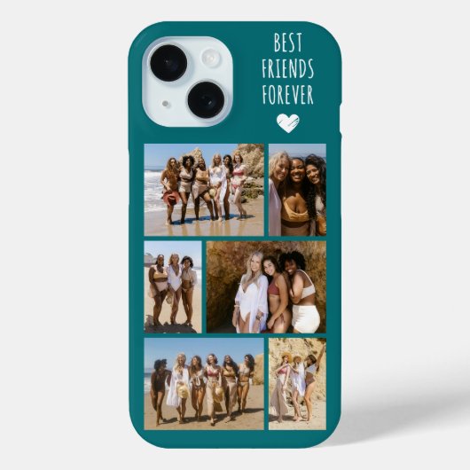ベストフレンド6枚写真 ティール Case-Mate iPhoneケース (裏面)