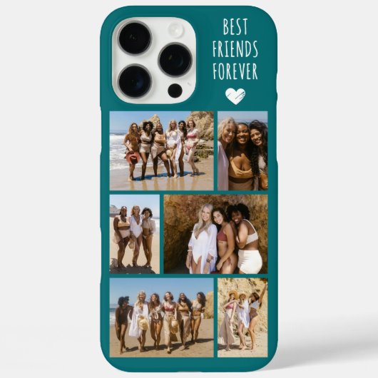 ベストフレンド6枚写真 ティール Case-Mate iPhoneケース (裏面)