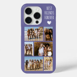 ベストフレンド6枚写真 パープル iPhone 15 PROケース