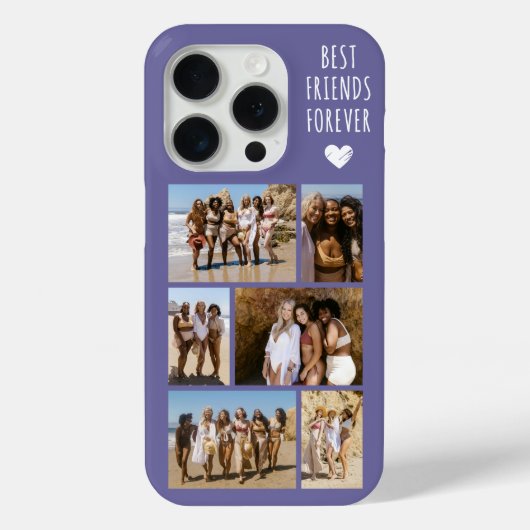 ベストフレンド6枚写真 パープル Case-Mate iPhoneケース (裏面)