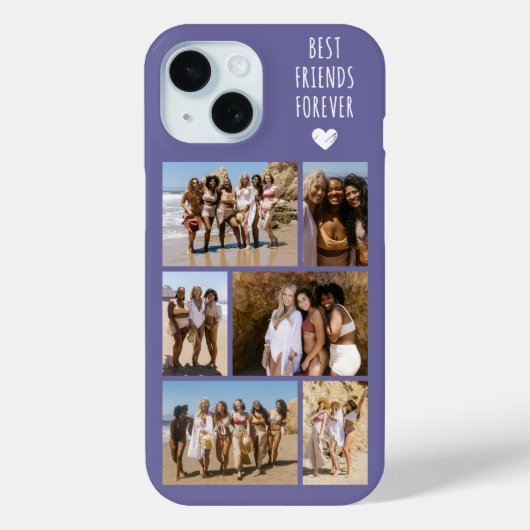 ベストフレンド6枚写真 パープル Case-Mate iPhoneケース (裏面)