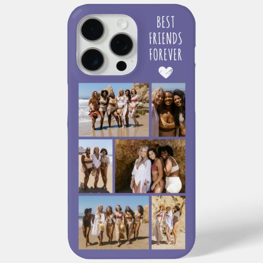 ベストフレンド6枚写真 パープル Case-Mate iPhoneケース (裏面)