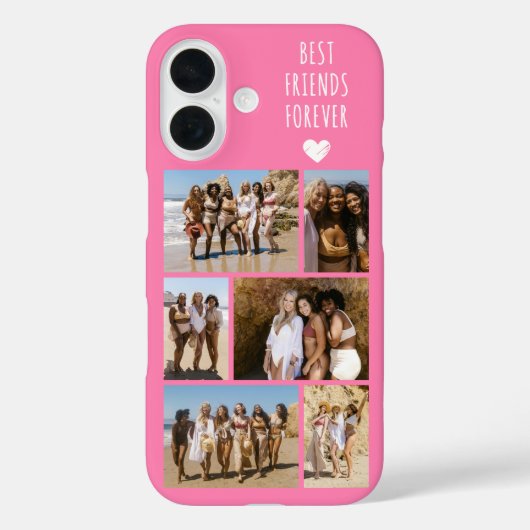 ベストフレンド6枚写真 ピンク Case-Mate iPhoneケース (裏面)