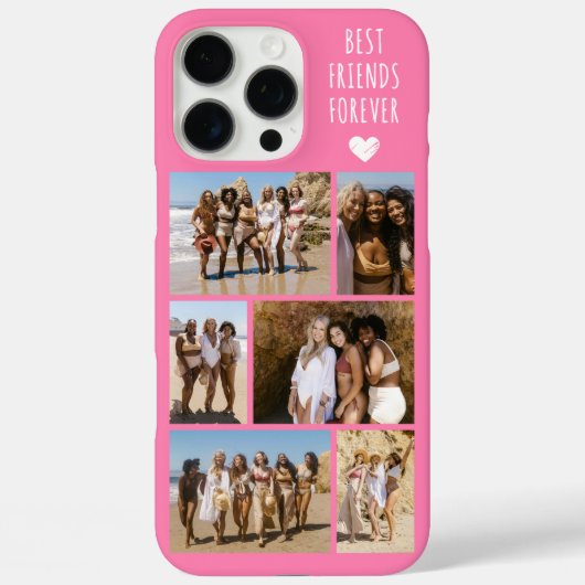 ベストフレンド6枚写真 ピンク Case-Mate iPhoneケース (裏面)
