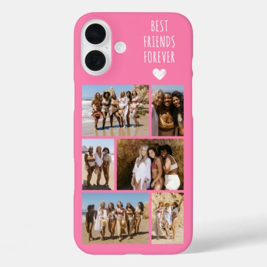 ベストフレンド6枚写真 ピンク Case-Mate iPhoneケース (裏面)
