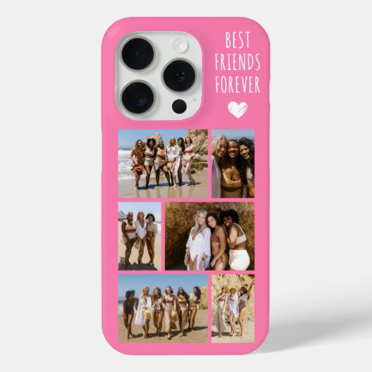 ベストフレンド6枚写真 ピンク Case-Mate iPhoneケース (裏面)