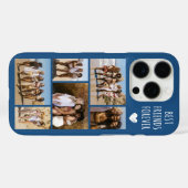 ベストフレンド6枚写真 ブルー Case-Mate iPhoneケース (裏面 (横))