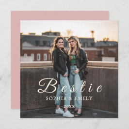 ベストフレンド コラージュ フォト 招待状 - 名前と年