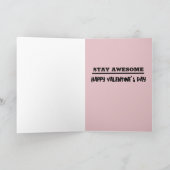 ベストフレンド バレンタインデー レトロねこ グリーティングカード (内部)