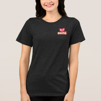ベストフレンド ピンクハート Tシャツ | かわいい親友ギフト