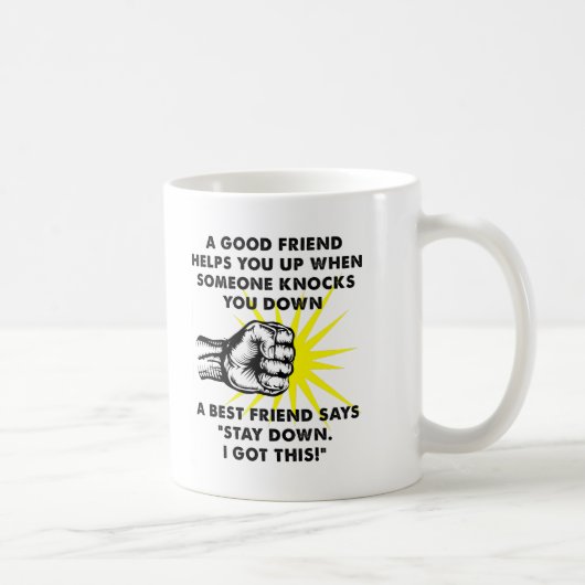 ベストフレンド・ファイティング・面白マグカップ コーヒーマグカップ (右)