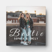 ベストフレンド フォト コラージュ プレート – 名前と年 ギフト フォトプラーク (正面)