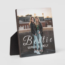 ベストフレンド フォト コラージュ プレート – 名前と年 ギフト