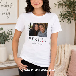 ベストフレンド ベスティ ハートタイポグラフィー 写真 トライブレンドTシャツ