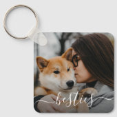 ベストフレンド ママと犬の写真 キーホルダー (正面)
