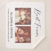 ベストフレンド 書道2 写真コラージュ 名言 ギフト シェルパブランケット (正面)