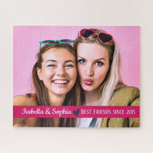 ベストフレンド 永遠の友情 フォトテンプレート BFF ジグソーパズル (横)