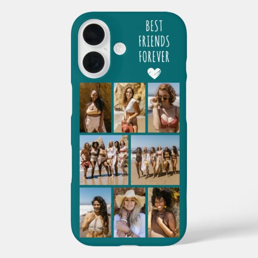 ベストフレンド 8枚フォト ティール Case-Mate iPhoneケース (裏面)