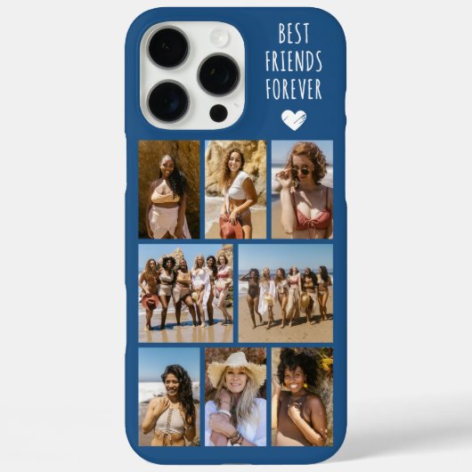 ベストフレンド 8枚フォト ブルー Case-Mate iPhoneケース (裏面)