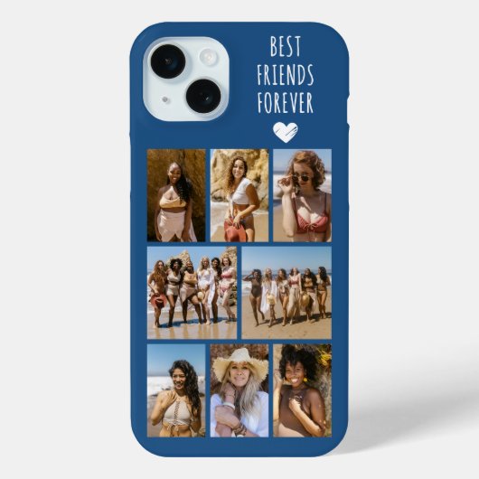 ベストフレンド 8枚フォト ブルー Case-Mate iPhoneケース (裏面)