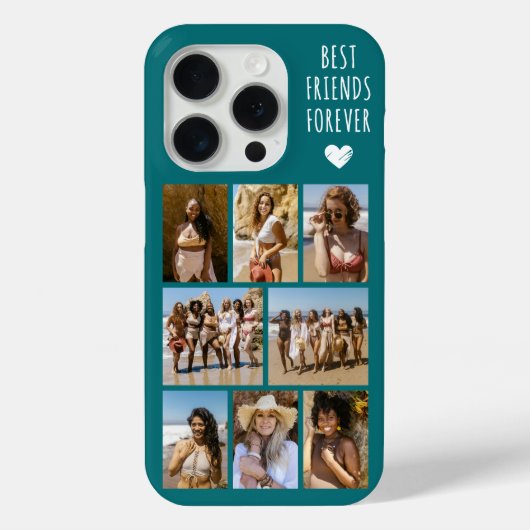 ベストフレンド 8枚写真 ティール Case-Mate iPhoneケース (裏面)