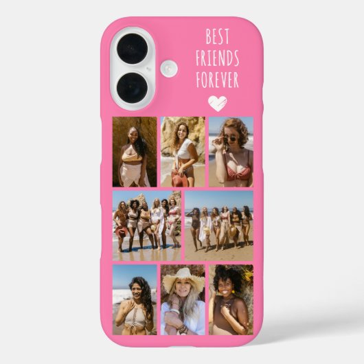 ベストフレンド 8枚写真 ピンク Case-Mate iPhoneケース (裏面)