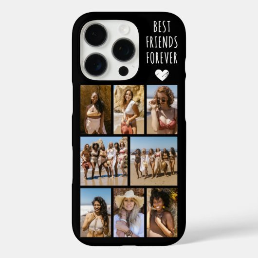 ベストフレンド 8枚 写真 ブラック Case-Mate iPhoneケース (裏面)