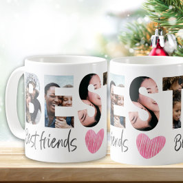 ベストフレンド BFF マルチフォト ハート コーヒーマグ コーヒーマグカップ