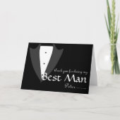 ベストマンとしてくれてありがとうのタキシード サンキューカード (正面)