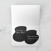 ベストマンへの感謝状テンプレートカード サンキューカード (内部)