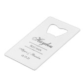 ベストマンへの特別な贈り物 クレジットカード栓抜き (正面アングル)