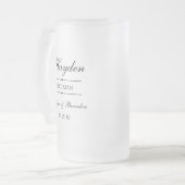 ベストマンへの特別な贈り物 フロストグラスビールジョッキ (正面左)