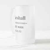 ベストマンへの特別な贈り物 フロストグラスビールジョッキ (正面左)