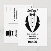 ベストマンへの結婚式プロポーズ ポストカード (正面/裏面)