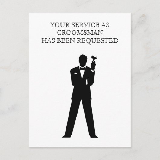 ベストマンまたはブライズメイドのポストカード招待状 インビテーションポストカード (正面)