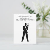 ベストマンまたはブライズメイドのポストカード招待状 インビテーションポストカード (スタンド正面)