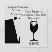 ベストマンまたはブライズメンの招待状 招待状 (正面/裏面)