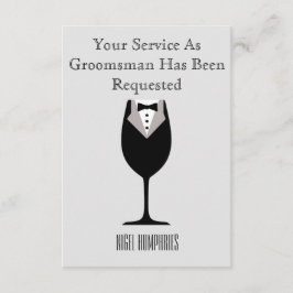 ベストマンまたはブライズメンの招待状 招待状