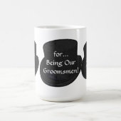 ベストマンサンキューギフト – グルームメン – トップハット コーヒーマグカップ (中央)