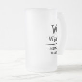 ベストマンモノグラム曇りグラスビアマグ フロストグラスビールジョッキ (正面右)