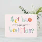 ベストマン依頼カード(背景色を選べます) 招待状 (スタンド正面)