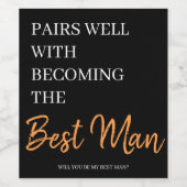 ベストマン発表ビールラベル ワインラベル (シングルラベル)