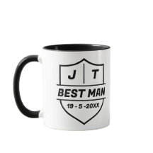 ベストマン+イニシャル+日付入りギフト