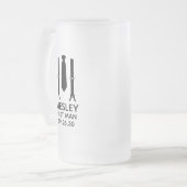 ベストマン ブラックタイ フロストグラスビールジョッキ (正面左)