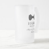 ベストマン ブラックボウタイ フロストグラスビールジョッキ (正面右)