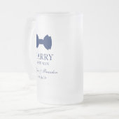 ベストマン ブルーボウタイ フロストグラスビールジョッキ