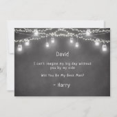 ベストマン メイソンジャー ストリングライト 招待状 (裏面)