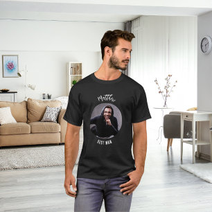 ベストマン 黒白写真 バチェラーパーティー Tシャツ
