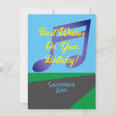 ベストミュージックティーチャー、フラットグリーティングカード カード (裏面)